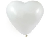 Шар латекс Сердца 10"/Gm пастель Белое (50/100шт)