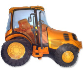Шар фольга мини Трактор оранжевый Fm
