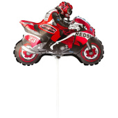 Шар фольга мини Мотоциклист красный Fm