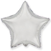 Шар фольга без рисунка 4" звезда металлик Серебро Fm