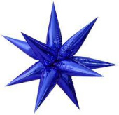 Шар фольга Звезда 3D составная 26'' 66см Синяя Blue