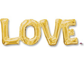 Шар фольга Буквы надпись LOVE Золото Gold An 48'' 122см