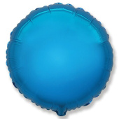 Шар фольга без рисунка 9" круг металлик Синий Fm