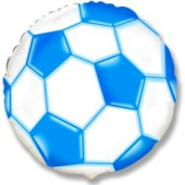 Шар фольга 18''/Fm круг Футбольный мяч Синий