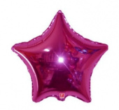Шар фольга без рисунка 30" звезда Фуксия Малиновая металлик Fm