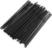 Трубочки для коктейля пластик Черная (уп100)