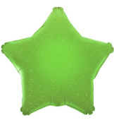 Шар фольга без рисунка 18'' звезда Зеленая Green голография FL