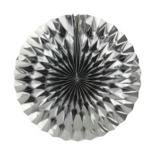 Украшение декор бумага Фант-диск 40см серебро