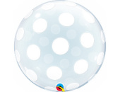 Шар фольга Сфера 3D Deco Bubble 20" Горошек крупный QL