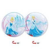 Шар фольга Сфера 3D Bubble Бабблс 22" Disney Золушка дебют QL
