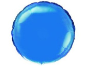 Шар фольга без рисунка 18'' круг Голубая Blue металлик An