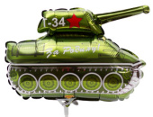 Шар фольга мини Танк Т-34 Fm