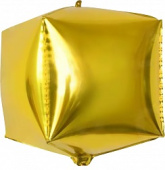Шар фольга 3D Куб 24" 60см металлик Золото Gold FL