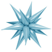 Шар фольга Звезда 3D составная 20" 50см Светло Голубой