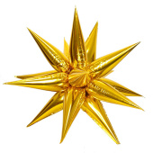 Шар фольга Звезда 3D составная 20" 50см Золото Gold