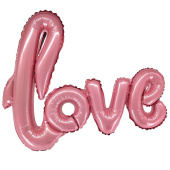 Шар фольга Буквы надпись LOVE Розовая Pink BR 39" 100 68см (уп4)