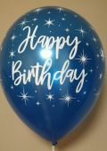 Шар латекс 12''/Sp кристалл Happy Birthday RADIANT двойной шар ассорти (8шт)
