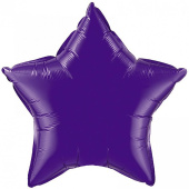 Шар фольга без рисунка 30" звезда Фиолетовая Violet металлик Fm