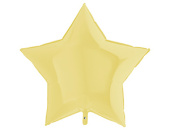 Шар фольга без рисунка 36'' звезда Желтая Yellow матовая GR