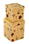Коробка Крафт куб Прованс набор 2 в1