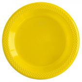 Тарелки пластик 150мм Делюкс желтые уп10