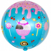 Шар фольга Сфера 3D Deco Bubble 24'' Десерты и сладости 61см