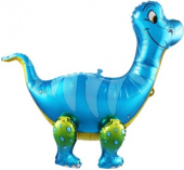 Шар фольга ХОД Динозавр Брахиозавр Синий 25'' 64см FL