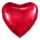 Шар фольга без рисунка 30" сердце Красный Red металлик SLIM AG