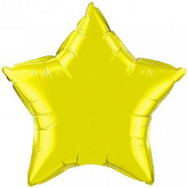 Шар фольга без рисунка 9" звезда Золото металлик Fm