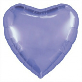 Шар фольга без рисунка 9'' сердце Фиолетовое пастель с клапаном AG