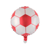 Шар фольга 18''/КА круг Футбольный мяч белый красный
