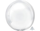 Шар Сфера 3D Bubble Бабблс 16" пастель Белая White 40см An