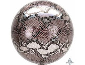 Шар фольга Сфера 3D Deco Bubble 16" Змеиная кожа Сафари An