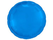 Шар фольга без рисунка 30" круг металлик Синий Blue AG