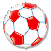 Шар фольга 18''/Fm круг Футбольный мяч Красный