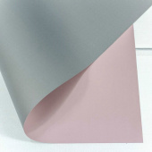 Пленка лист 40х45см двухсторонняя матовая Светло розовый серый (уп20)