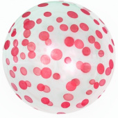 Шар Сфера 3D Bubble Бабблс 18" с конфетти прозрачный Розовое кристалл 46см FL