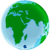 Шар фольга Сфера 3D Bubble Бабблс 18'' Планета Земля 46см GR