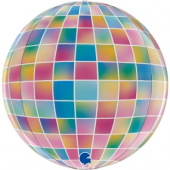 Шар фольга Сфера 3D Deco Bubble 18'' Диско шар Сверкающее Разноцветный 46см GR