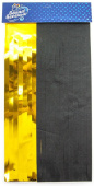 Гирлянда Тассел фольга бумага Черный золото металлик 35х12см 10листов
