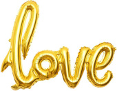 Шар фольга Буквы надпись LOVE Золото Gold FL 41'' 104см