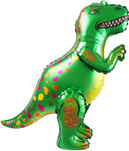 Шар фольга ХОД Динозавр Аллозавр Зеленый 25'' 64см