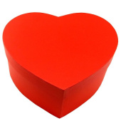 Коробка сердце Однотонное Красное 3 22х20,5х11см  