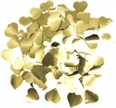 Конфетти фольга Сердца 3см золото металлик 50гр