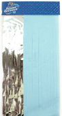 Гирлянда Тассел фольга бумага Голубой Серебро металлик 35х12см 10листов
