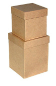 Коробка Крафт куб 13х13х17см набор 2 в1