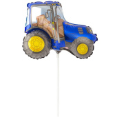 Шар фольга мини Трактор синий Fm