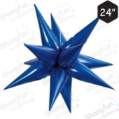 Шар фольга Звезда 3D составная 24'' 60см Синяя Blue