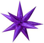 Шар фольга Звезда 3D составная 24'' 60см Фиолетовая Purple