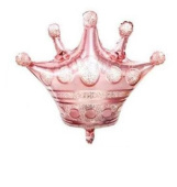 Шар фольга фигура Корона розовая 48х50см